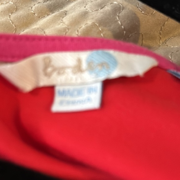 Boden Deep Red V-Neck Bodycon Top w/ Bracelet Length Sleeves - Picture 7 of 9